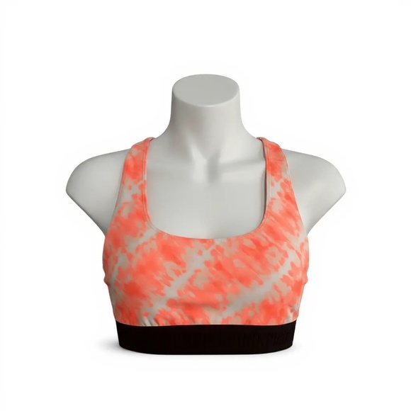 PINK Victoria's Secret Other - PINK Victoria's Secret Orange and Black Tie-Dye Sports Bra